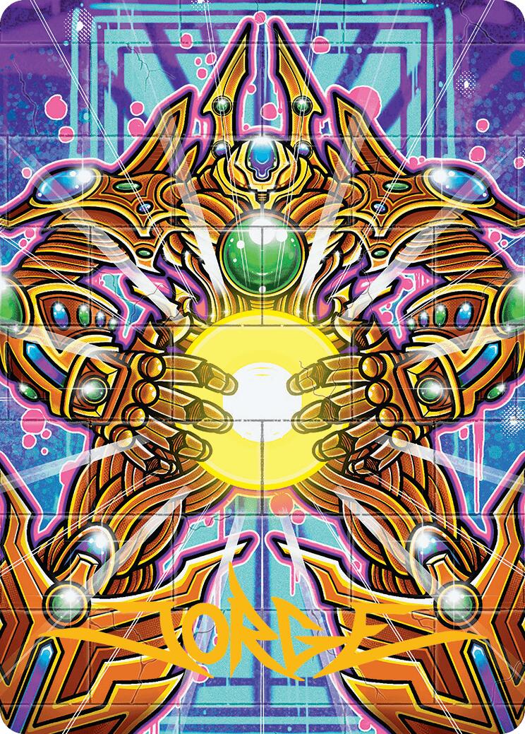 Brightglass Gearhulk Art Card (Gold-Stamped Signature) [Aetherdrift Art Series] | Exor Games Dartmouth