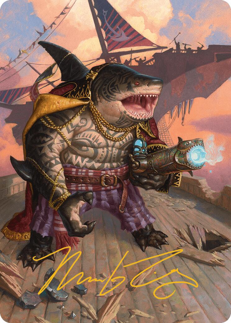 Captain Howler, Sea Scourge Art Card (4/54) (Gold-Stamped Signature) [Aetherdrift Art Series] | Exor Games Dartmouth