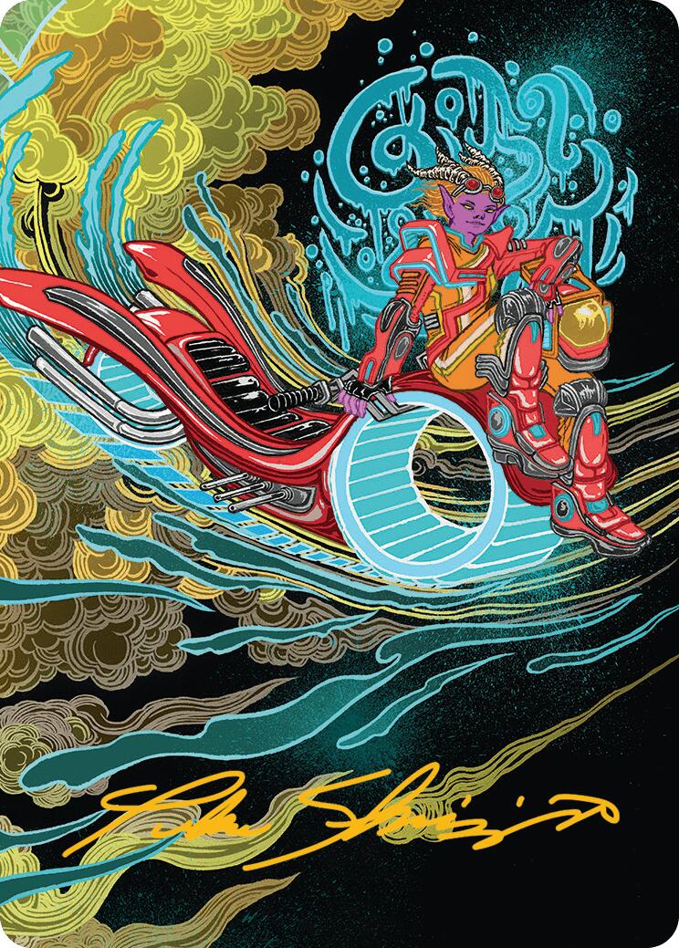 Cloudspire Skycycle Art Card (Gold-Stamped Signature) [Aetherdrift Art Series] | Exor Games Dartmouth