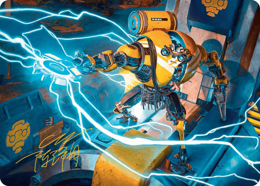 Mendicant Core, Guidelight Art Card (12/54) (Gold-Stamped Signature) [Aetherdrift Art Series] | Exor Games Dartmouth