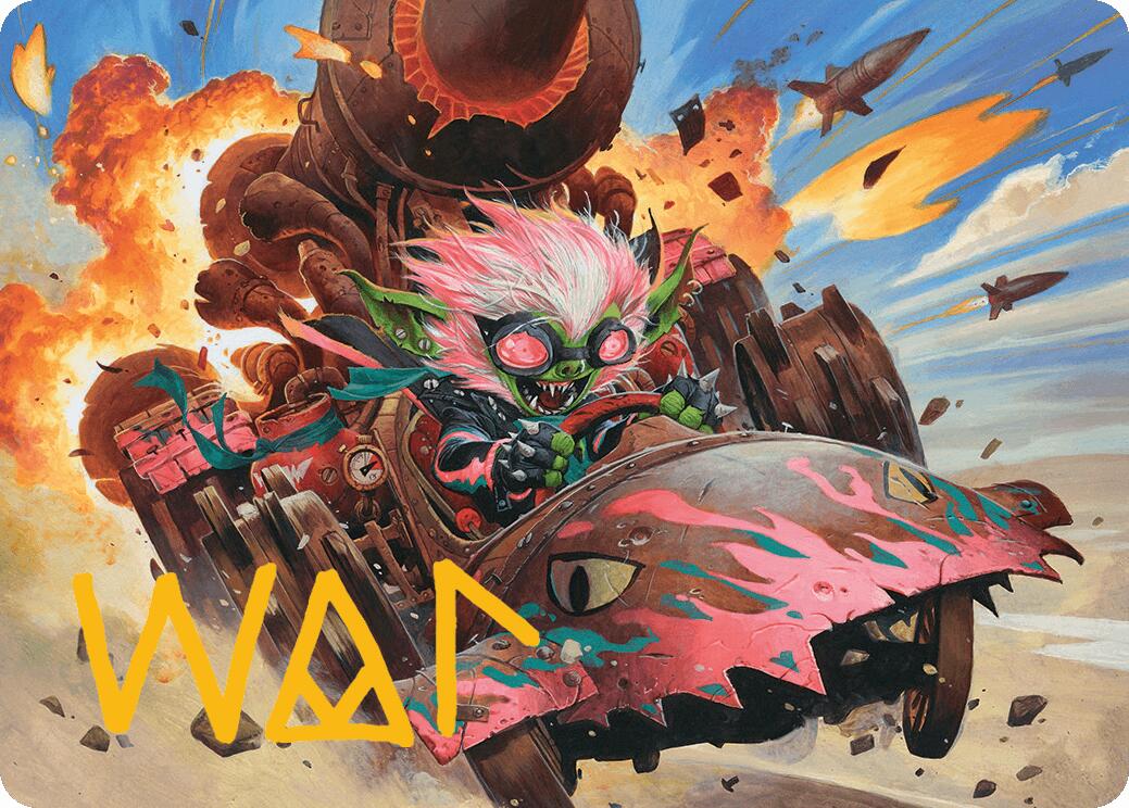 Redshift, Rocketeer Chief Art Card (Gold-Stamped Signature) [Aetherdrift Art Series] | Exor Games Dartmouth