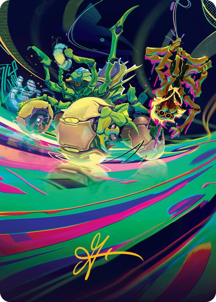 Thundering Broodwagon Art Card (Gold-Stamped Signature) [Aetherdrift Art Series] | Exor Games Dartmouth