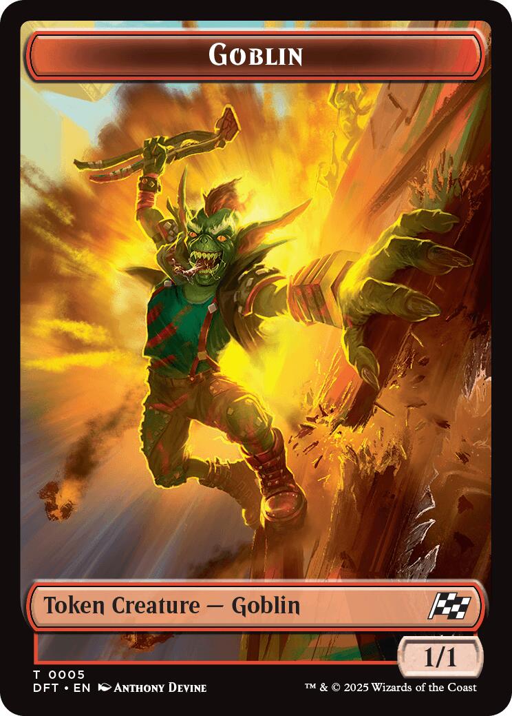 Goblin // Thopter (0010) Double-Sided Token [Aetherdrift Tokens] | Exor Games Dartmouth