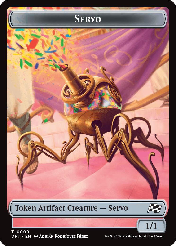 Servo // Thopter (0009) Double-Sided Token [Aetherdrift Tokens] | Exor Games Dartmouth