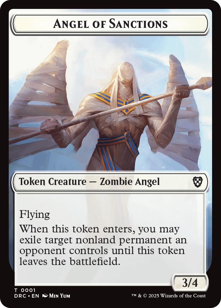 Angel of Sanctions // Vizier of Many Faces Double-Sided Token [Aetherdrift Commander] | Exor Games Dartmouth