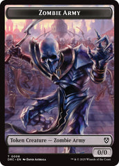 Zombie Army // Zombie Warrior Double-Sided Token [Aetherdrift Tokens] | Exor Games Dartmouth