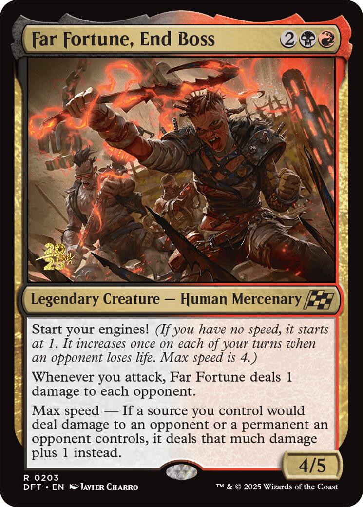 Far fortune, End Boss [Aetherdrift Prerelease Promos] | Exor Games Dartmouth