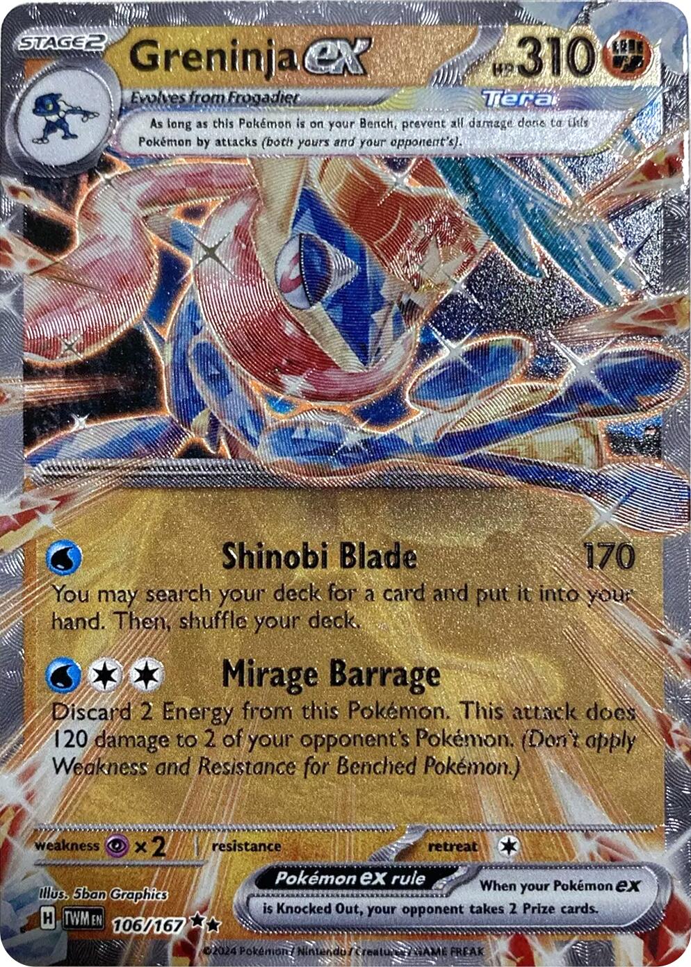 Greninja ex (106/167) (GameStop Metal Card) [Miscellaneous Cards] | Exor Games Dartmouth