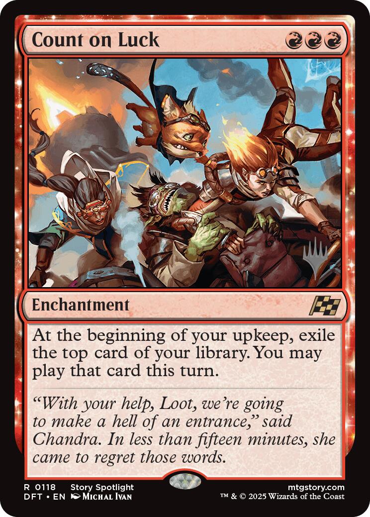 Count on Luck (Promo Pack) [Aetherdrift Promos] | Exor Games Dartmouth