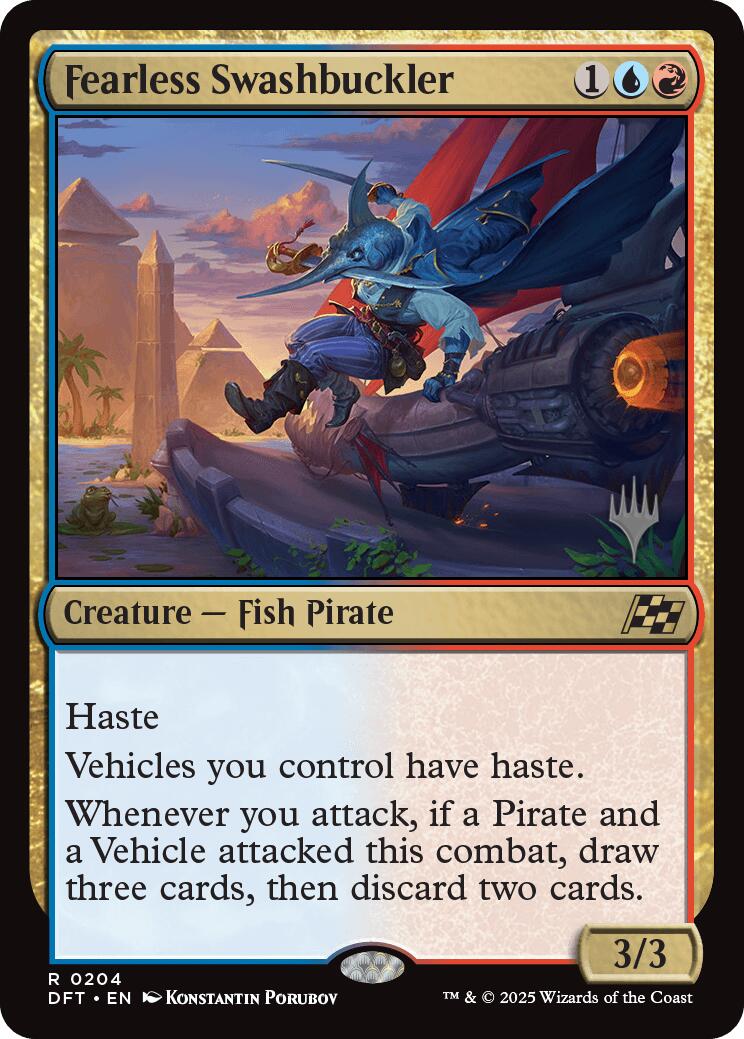 Fearless Swashbuckler (Promo Pack) [Aetherdrift Promos] | Exor Games Dartmouth