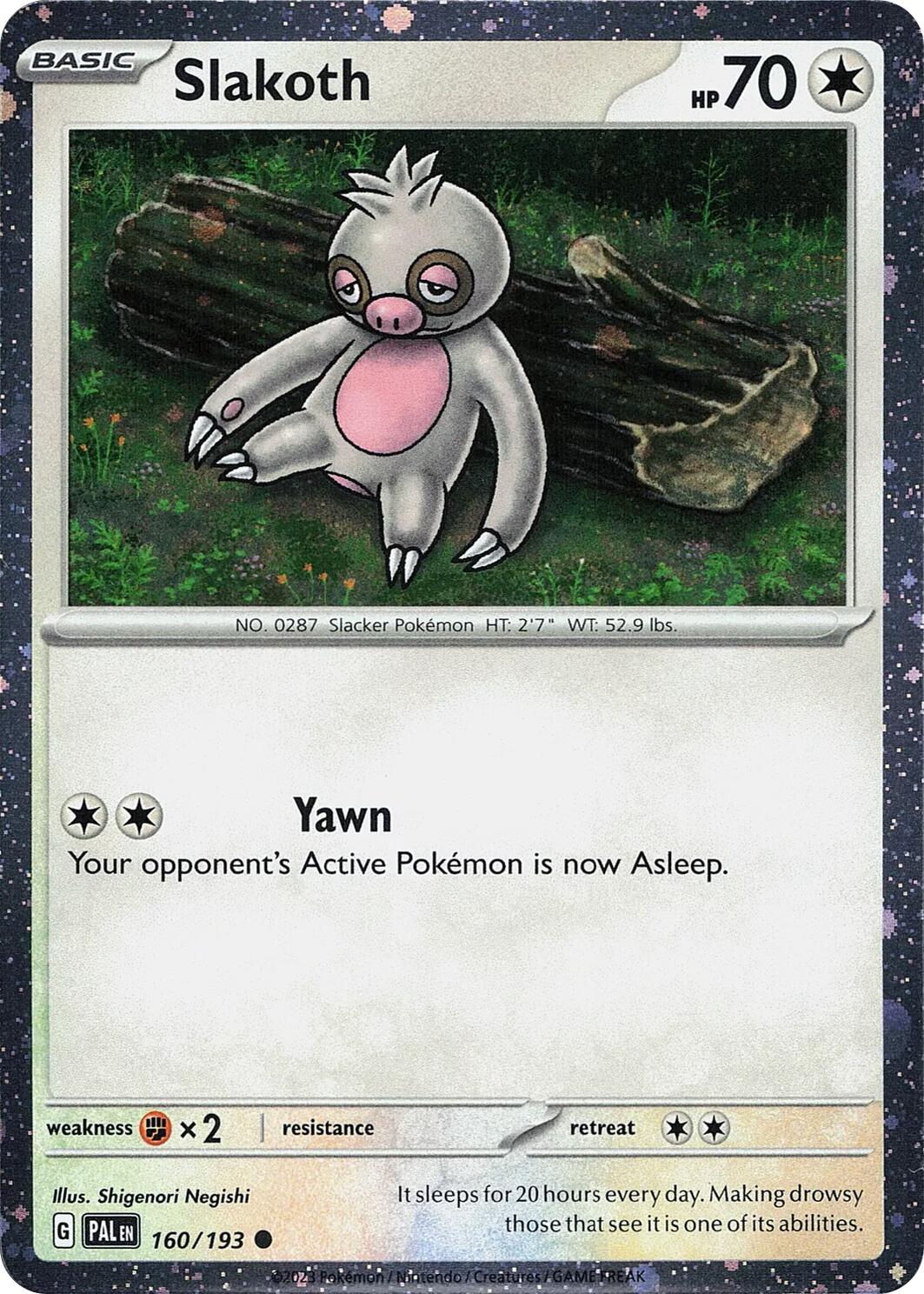 Slakoth (160/193) (Cosmos Holo) [Scarlet & Violet: Paldea Evolved] | Exor Games Dartmouth