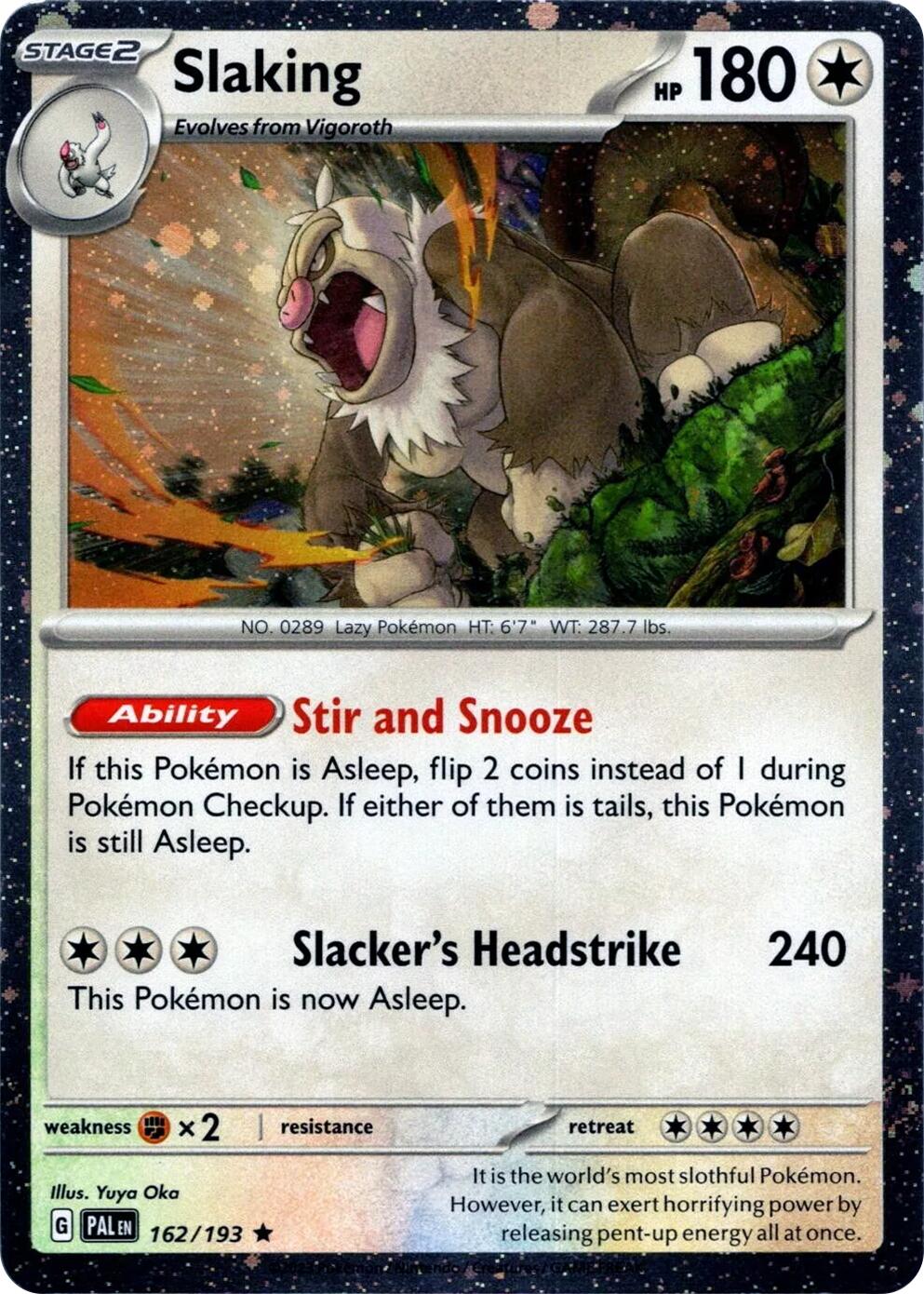 Slaking (162/193) (Cosmos Holo) [Scarlet & Violet: Paldea Evolved] | Exor Games Dartmouth