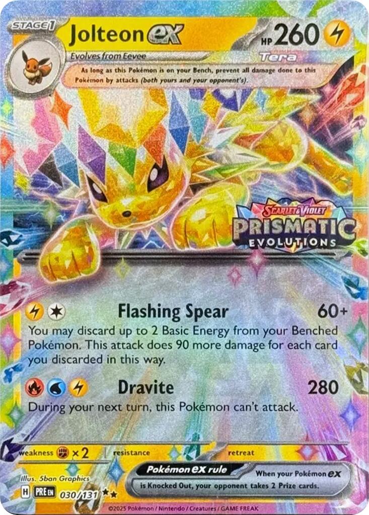Jolteon ex (030/131) (Prismatic Evolutions Stamp) [Scarlet & Violet: Prismatic Evolutions] | Exor Games Dartmouth