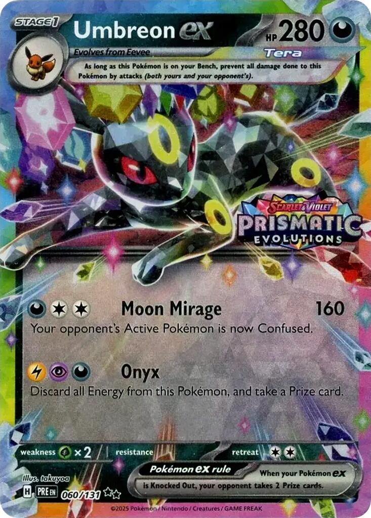 Umbreon ex (060/131) (Prismatic Evolutions Stamp) [Scarlet & Violet: Prismatic Evolutions] | Exor Games Dartmouth