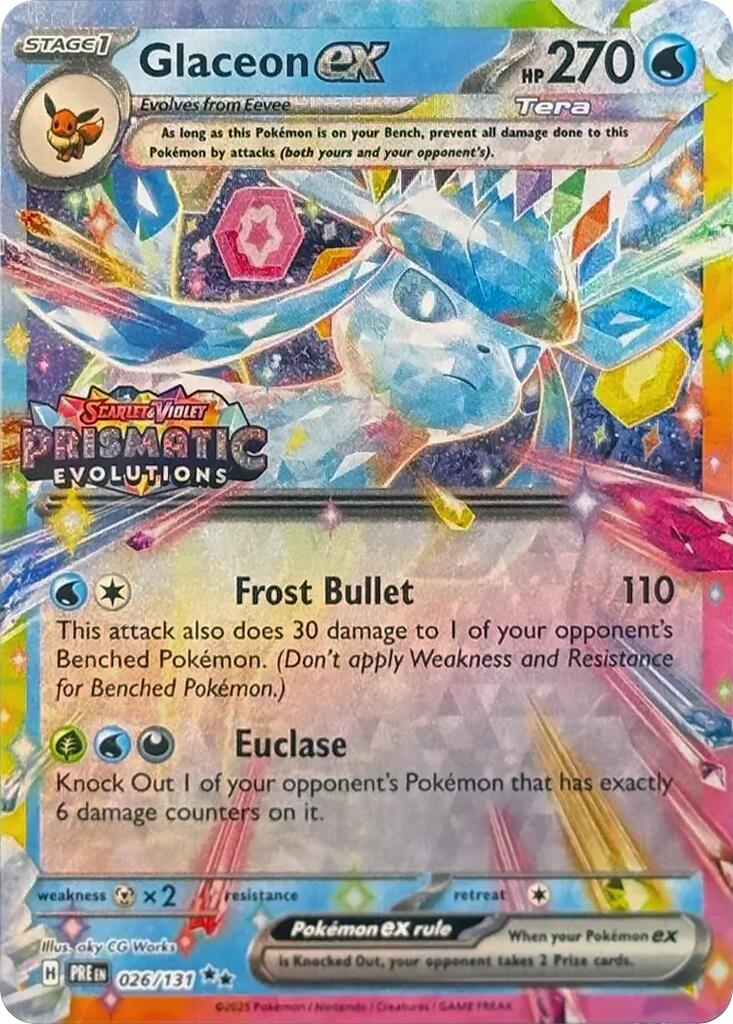 Glaceon ex (026/131) (Prismatic Evolutions Stamp) [Scarlet & Violet: Prismatic Evolutions] | Exor Games Dartmouth