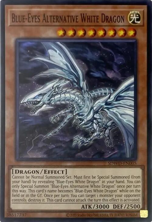 Blue-Eyes Alternative White Dragon (Unlimited Misprint) [SDWD-EN005] Common | Exor Games Dartmouth
