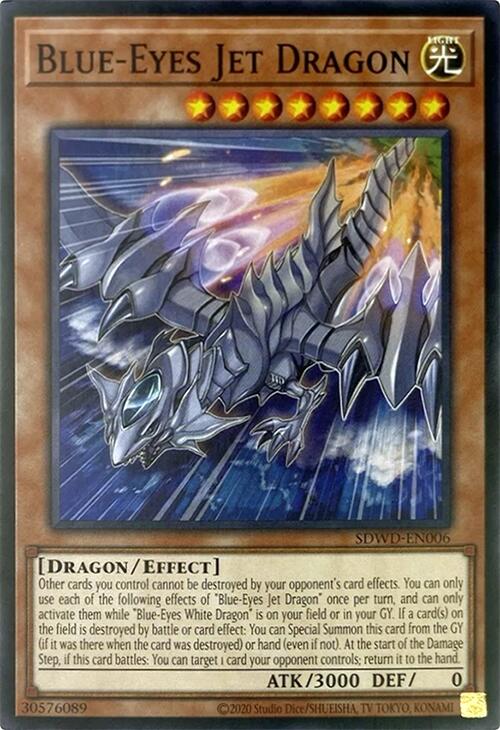 Blue-Eyes Jet Dragon (Unlimited Misprint) [SDWD-EN006] Common | Exor Games Dartmouth