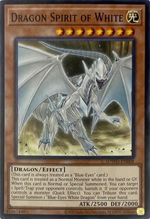 Dragon Spirit of White (Unlimited Misprint) [SDWD-EN008] Common | Exor Games Dartmouth