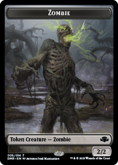 Zombie // Squirrel Double-Sided Token [Dominaria Remastered Tokens] | Exor Games Dartmouth