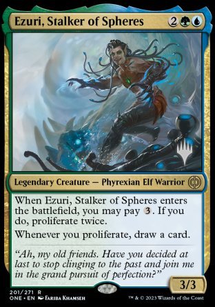 Ezuri, Stalker of Spheres (Promo Pack) [Phyrexia: All Will Be One Promos] | Exor Games Dartmouth