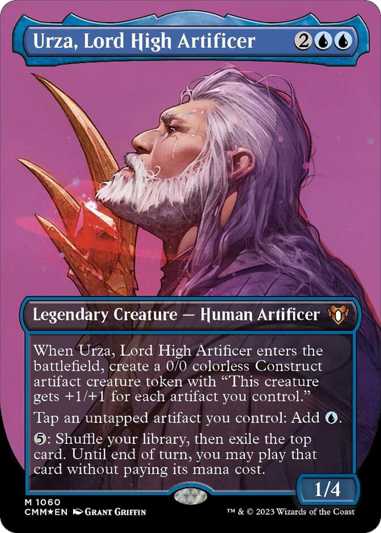 Urza, Lord High Artificer (Borderless Textured Foil Frame Break) [Commander Masters] | Exor Games Dartmouth