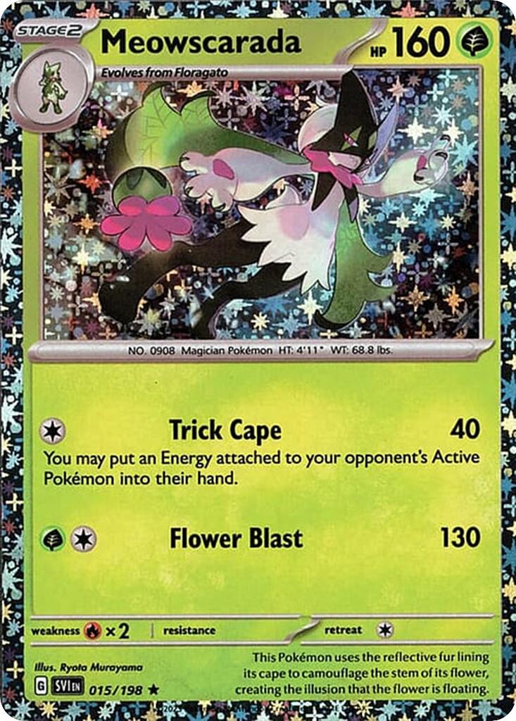 Meowscarada (015/198) (Sparkle Holo) [Miscellaneous Cards] | Exor Games Dartmouth