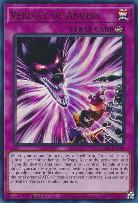 Verdict of Anubis [MZTM-EN009] Ultra Rare | Exor Games Dartmouth