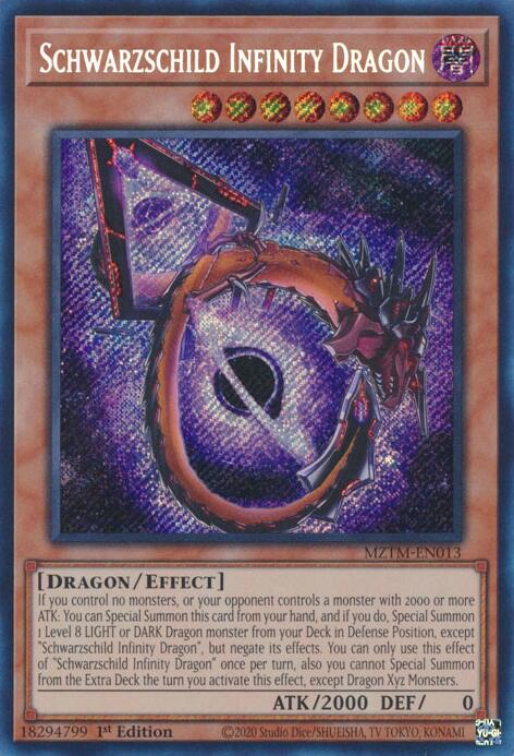 Schwarzschild Infinity Dragon [MZTM-EN013] Secret Rare | Exor Games Dartmouth
