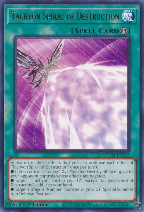 Tachyon Spiral of Destruction [MZTM-EN015] Rare | Exor Games Dartmouth