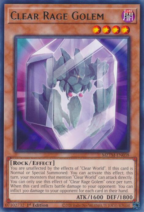 Clear Rage Golem [MZTM-EN038] Rare | Exor Games Dartmouth