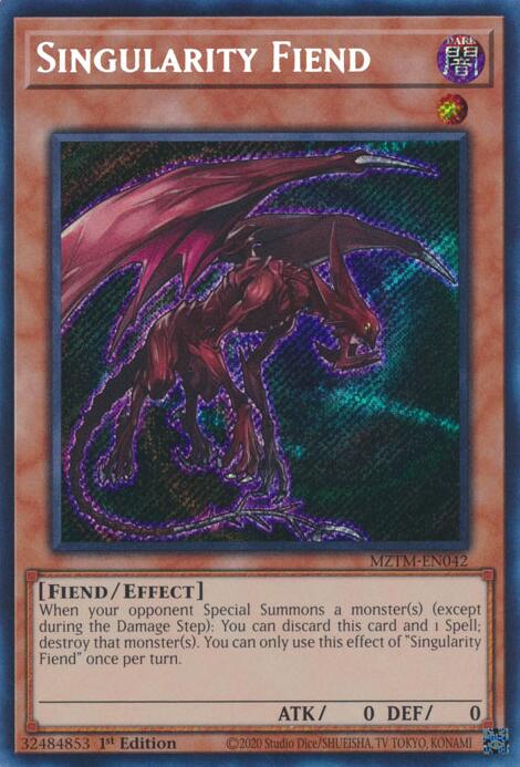 Singularity Fiend [MZTM-EN042] Secret Rare | Exor Games Dartmouth