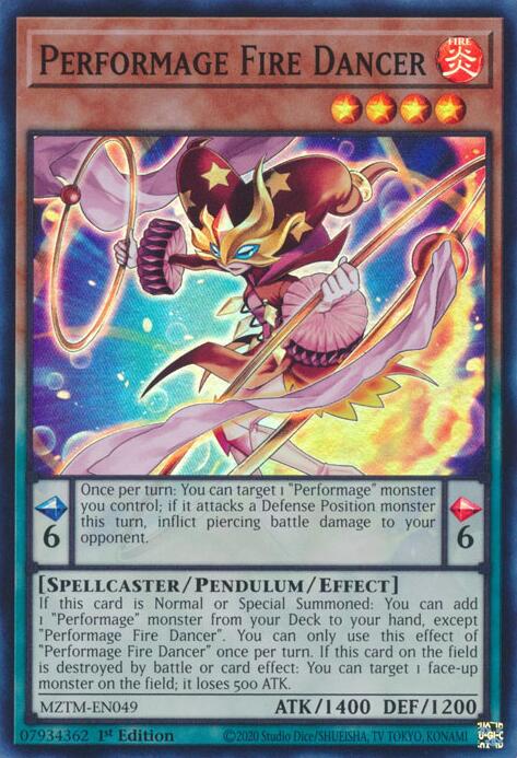 Performage Fire Dancer [MZTM-EN049] Super Rare | Exor Games Dartmouth