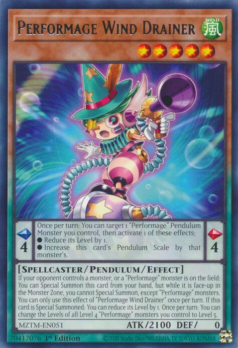 Performage Wind Drainer [MZTM-EN051] Rare | Exor Games Dartmouth