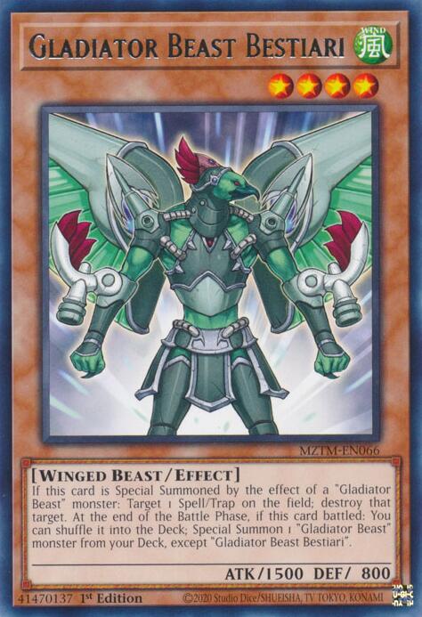 Gladiator Beast Bestiari [MZTM-EN066] Rare | Exor Games Dartmouth