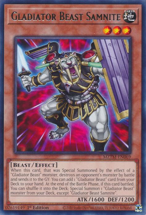 Gladiator Beast Samnite [MZTM-EN069] Rare | Exor Games Dartmouth