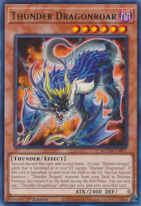 Thunder Dragonroar [MZTM-EN077] Rare | Exor Games Dartmouth