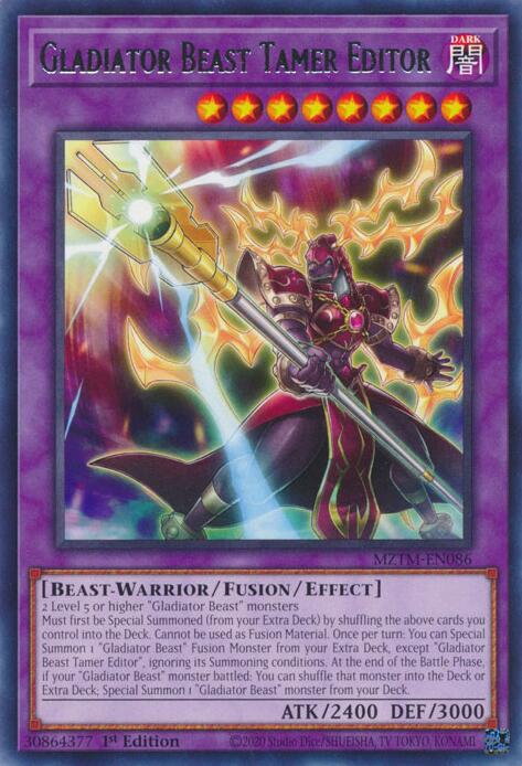 Gladiator Beast Tamer Editor [MZTM-EN086] Rare | Exor Games Dartmouth