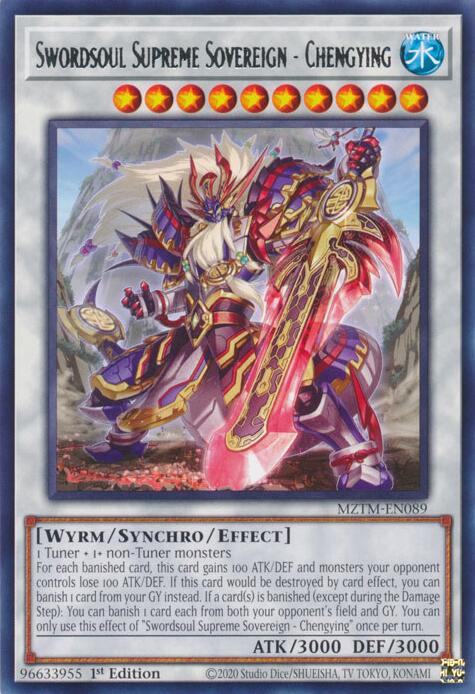 Swordsoul Supreme Sovereign - Chengying [MZTM-EN089] Rare | Exor Games Dartmouth