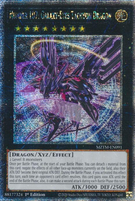Number 107: Galaxy-Eyes Tachyon Dragon (Quarter Century Secret Rare) [MZTM-EN091] Quarter Century Secret Rare | Exor Games Dartmouth