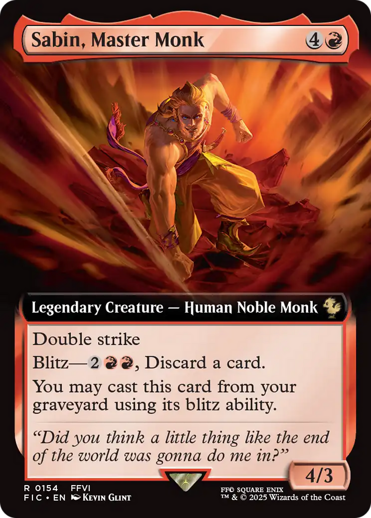 Sabin, Master Monk (Extended Art) [FINAL FANTASY Commander] | Exor Games Dartmouth