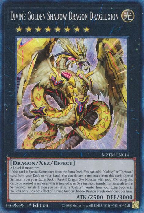 Divine Golden Shadow Dragon Dragluxion (Collector's Rare) [MZTM-EN014] Collector's Rare | Exor Games Dartmouth