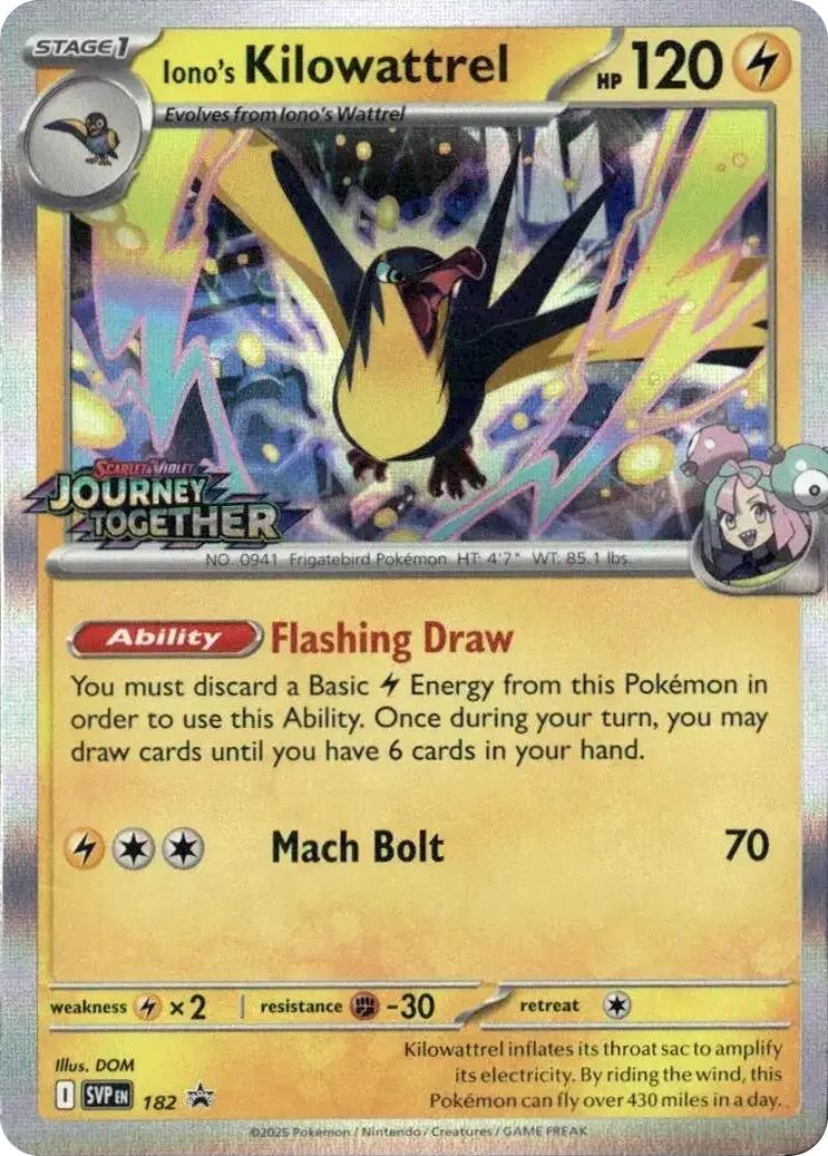 Iono's Kilowattrel (Prerelease) [Scarlet & Violet: Black Star Promos] | Exor Games Dartmouth