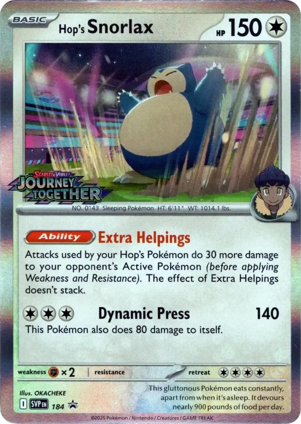 Hop's Snorlax (184) [Scarlet & Violet: Black Star Promos] | Exor Games Dartmouth