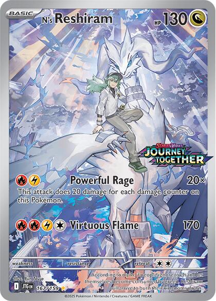 N's Reshiram (167/159) (Journey Together Stamp) [Scarlet & Violet: Journey Together] | Exor Games Dartmouth