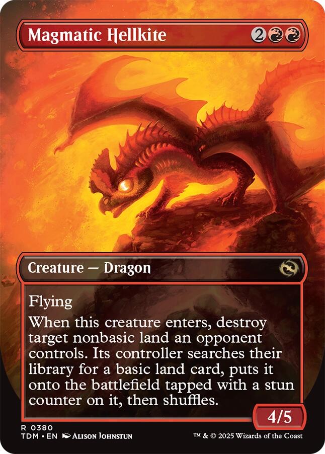 Magmatic Hellkite (Borderless) [Tarkir: Dragonstorm] | Exor Games Dartmouth