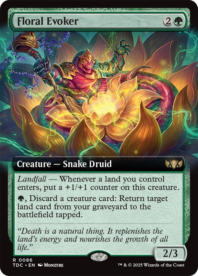 Floral Evoker (Extended Art) [Tarkir: Dragonstorm Commander] | Exor Games Dartmouth