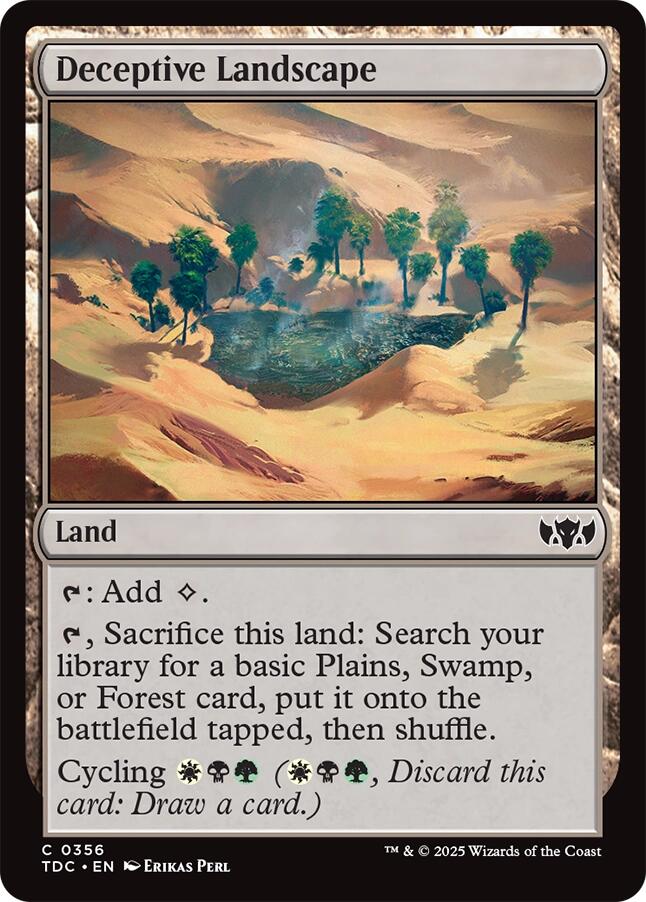 Deceptive Landscape [Tarkir: Dragonstorm Commander] | Exor Games Dartmouth