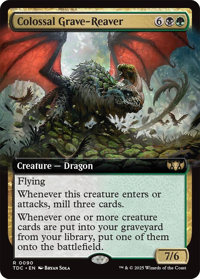 Colossal Grave-Reaver (Extended Art) [Tarkir: Dragonstorm Commander] | Exor Games Dartmouth