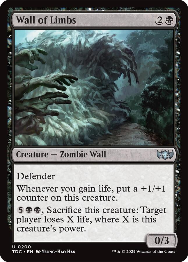 Wall of Limbs [Tarkir: Dragonstorm Commander] | Exor Games Dartmouth