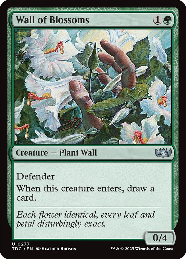Wall of Blossoms [Tarkir: Dragonstorm Commander] | Exor Games Dartmouth